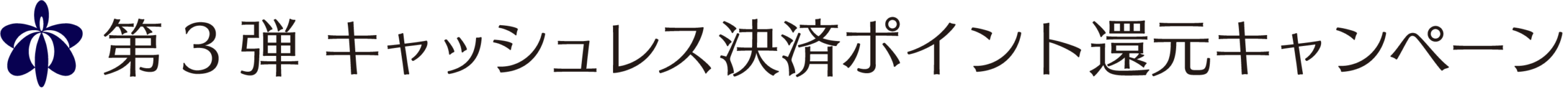 第3弾 キャッシュレス決済ポイント還元キャンペーン